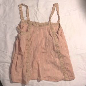 Light pink lace tank top